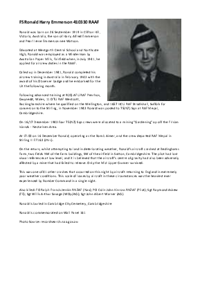 A preview of a PDF biography for Emmerson, Ronald Harry